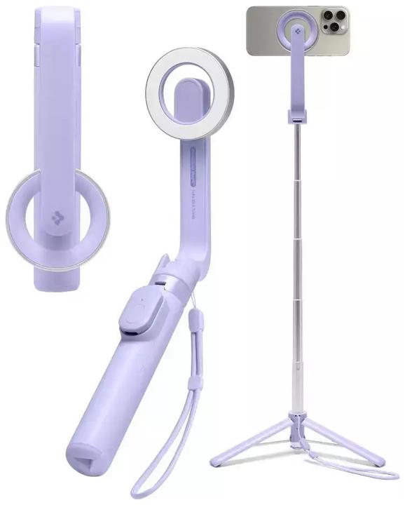 Image du produit Spigen S571W Canne à selfie Bluetooth MagSafe avec trépied - Violet
