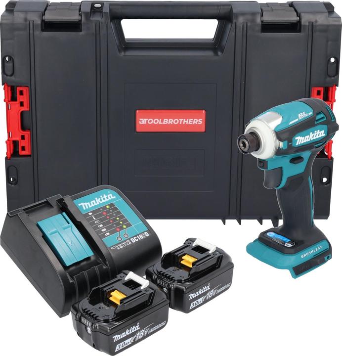 Immagine prodotto Makita DTD 172 SFJ-R Avvitatore a impulsi a batteria 18 V 180 Nm 1/4" brushless + 2x batteria ricaricabile (Batteria ricaricabile)