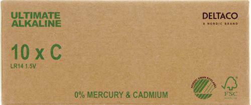 Immagine prodotto Deltaco Batterie alcaline Ultimate, L (10 pz., C)