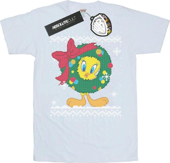 Immagine prodotto Looney Tunes Tweety Pie Christmas Fair Isle Maglietta Ampia Donna (L)