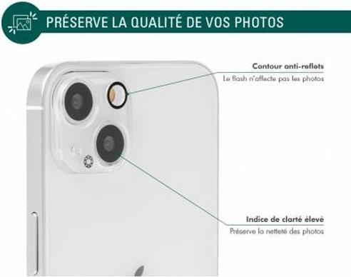 Actual product image Bigben Connected Rear camera film, camera glass, 9H+ hardness (1 Piece, Apple iPhone 14 Plus)