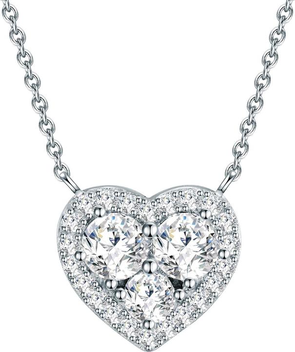Trilani Damen Sterling Silber Zirkonia silber 40,0 cm Basiskette + 5,0 cm Verlängerung - 16284 (Sterling Silber, 40 - 45 cm)
