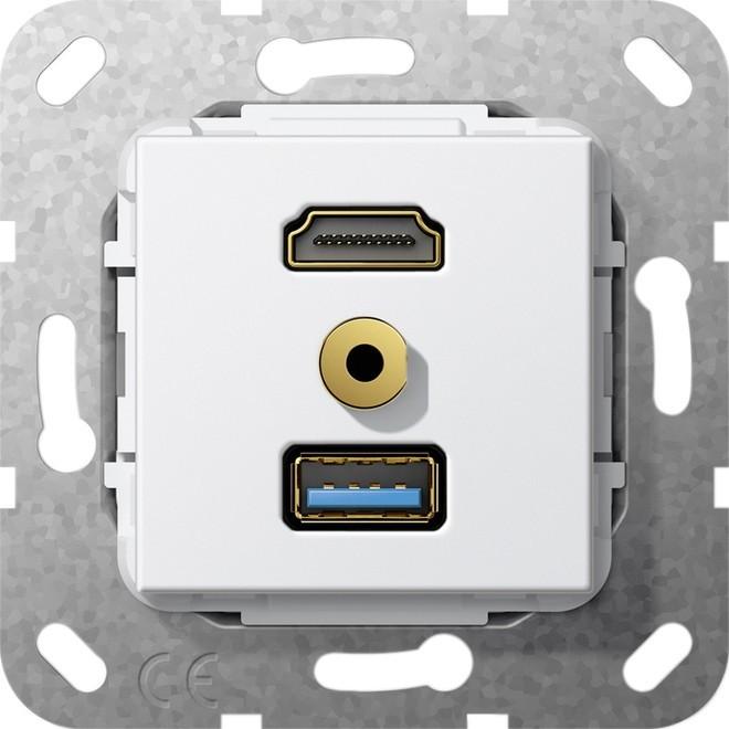 Produktbild Gira HDMI USB 3.0 A M-Klinke K-Peitsche 568103