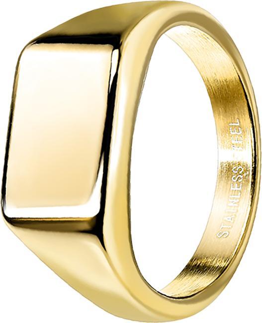 Star Piercing Ring vergoldet Quadrat flach