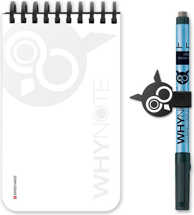 Produktbild Whynote Bloc-note effaçable blanc de poche - (9 x 15 cm)