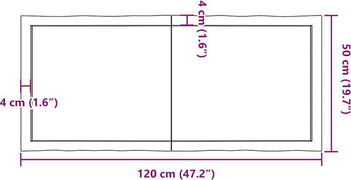 Immagine prodotto VidaXL Aneta (120 x 50 x 4 cm)