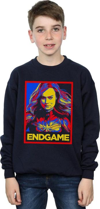 Actual product image Boys Avengers Endgame Captain Poster Sweatshirt (140, 146)