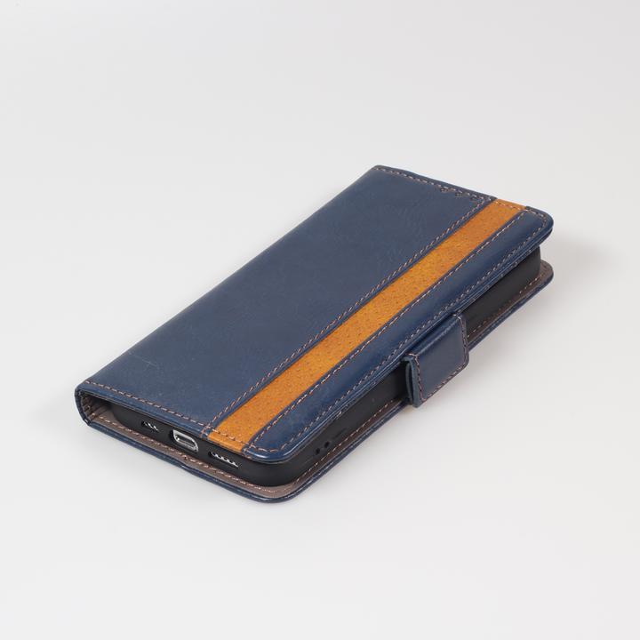 Produktbild PhoneLook Leder Tasche Flip Wallet mit Akzentstreifen & Kartenhalter (Apple iPhone 13 Pro Max)