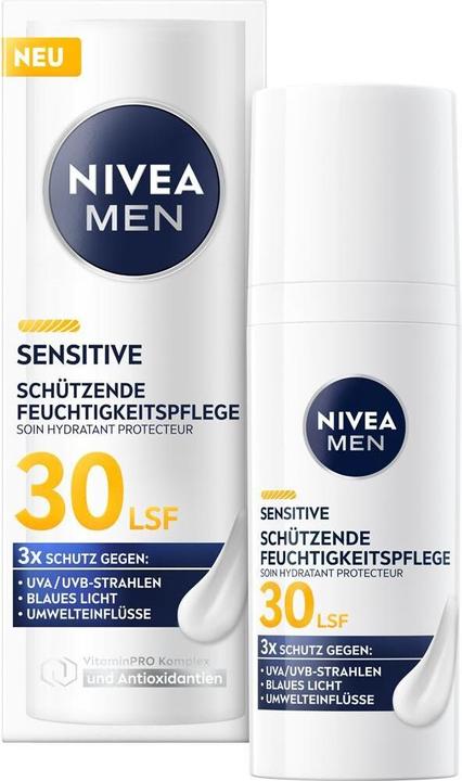 Produktbild Nivea Men Sensitive Schützende Feuchtigkeitspflege LSF30 (50 ml, Tagescreme, SPF 30)