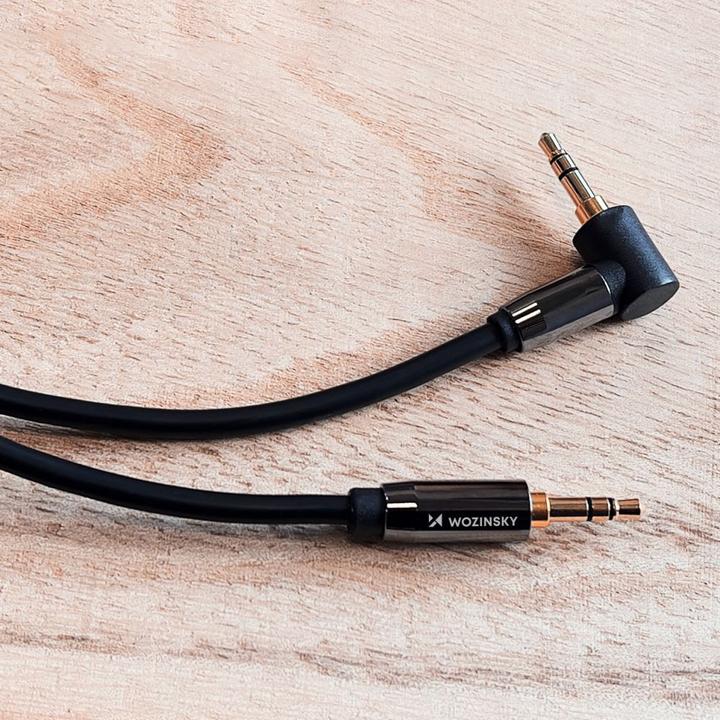 Actual product image Wozinsky AUX cable angled (male-male) mini jack cable 3 m black (3 m)