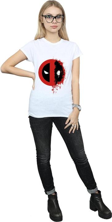 Actual product image Womens/Ladies Deadpool Split Splat Logo Cotton T-Shirt (M)