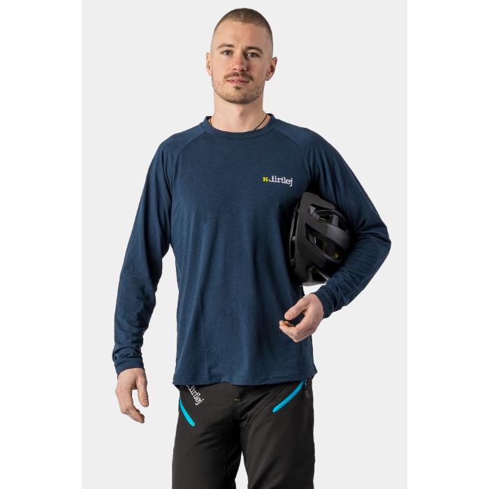 Actual product image dirtlej Mountee drirelease® Merino Longsleeve Jersey, blue, L (L)