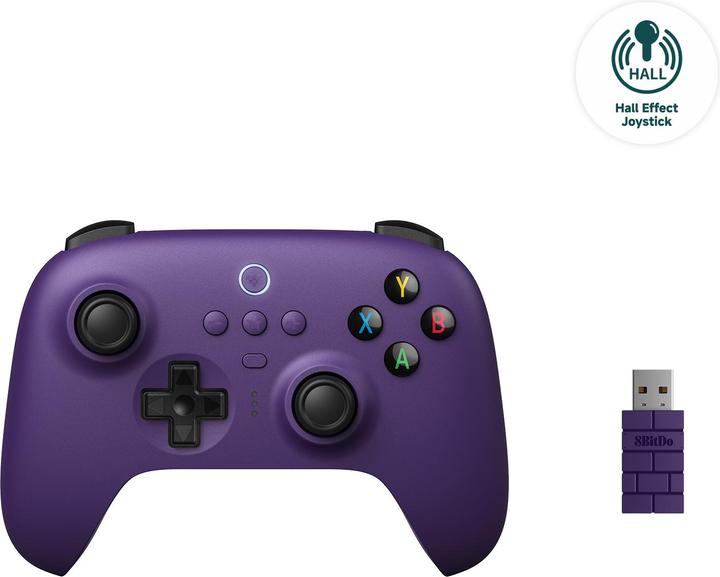 8bitdo Ultimate Wireless Controller - Hall Edition -langaton peliohjain, purppura, PC / Android / (Android, Windows)
