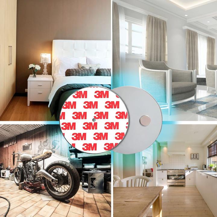 Actual product image König Design Smoke detector magnetic holder Ø40 - Ø70 mm fire detector mounting bracket adhesive pad
