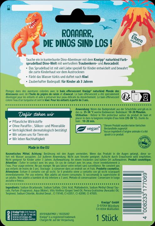 Energie-Label Kneipp Naturkind Farbsprudelbad Dinowelt (Schaumbad)