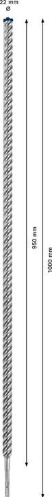 Immagine prodotto Bosch Professional Zubehör Trapano a percussione EXPERT SDS plus-7X, 22 x 950 x 1000 mm (22 mm)