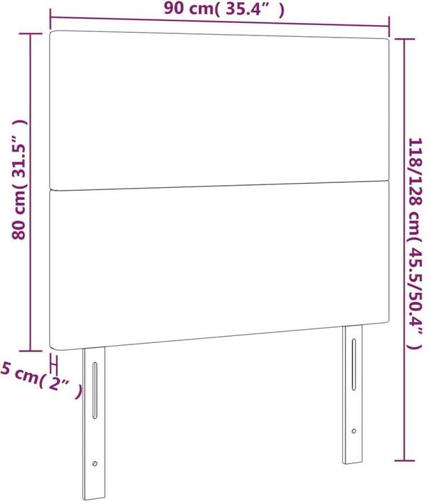 Actual product image VidaXL Ruben (90 x 5 x 128 cm)
