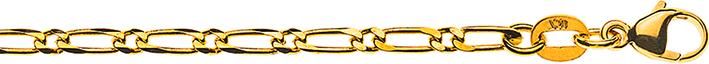 Natsumi Schmuck Halskette Gelbgold 18K/750 Figaro 2.3mm (750/18 K Gelbgold)