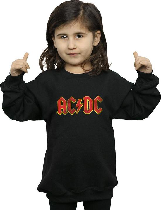 Immagine prodotto AC/DC Distressed Red Logo Felpa Ragazze (140, 146)