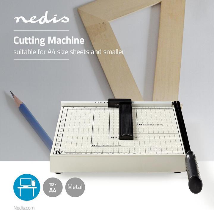 Produktbild Nedis KÖNIG - Papierschneidemaschine - Grösse A4 - Mit Sicherheitsverriegelung - Geeignet für A4 und (8 Blätter, A4)
