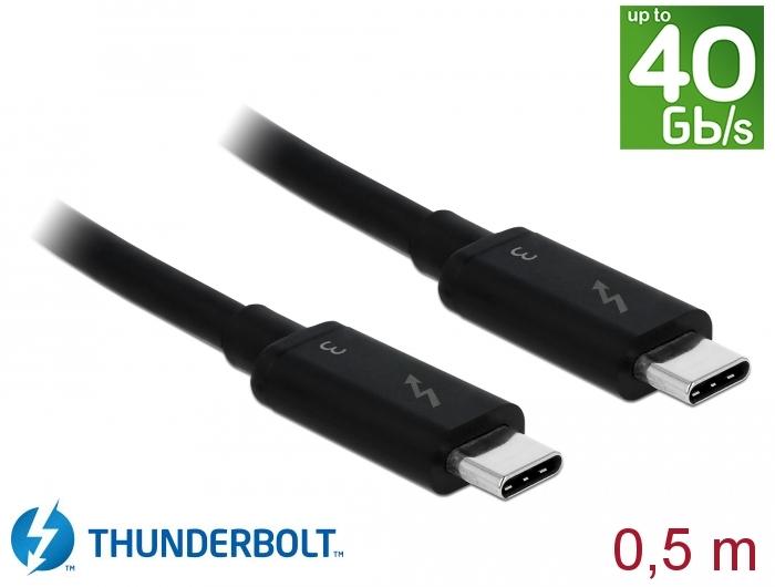 Actual product image Delock Thunderbolt 3 cable (0.50 m, USB 3.1)