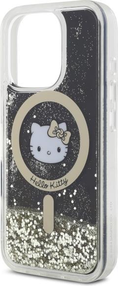 Produktbild Hello Kitty HKHMP16LLGDIK iPhone 16 Pro 6.3" czarny złoty/black gold hardcase Liquid Glitter Fever (Apple iPhone 16 Pro)