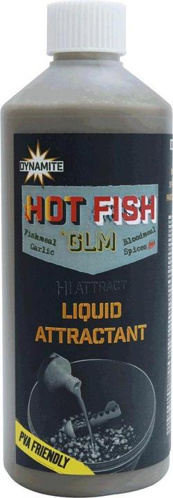 Actual product image Dynamite Baits Liquid Attractant Hot Fish GLM