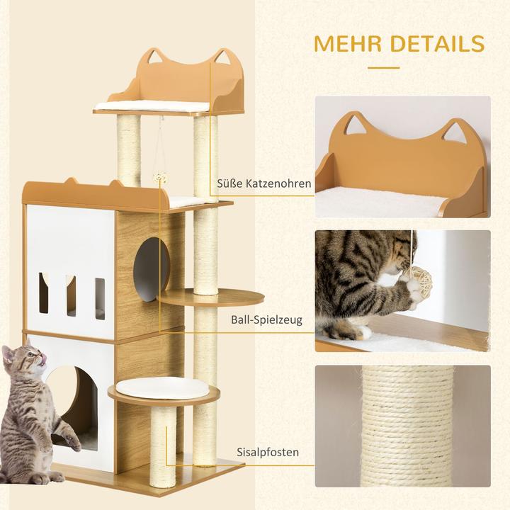 Actual product image Jamb Scratching post (133 cm, Oak+white)