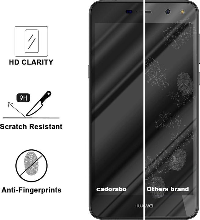 Immagine prodotto Cadorabo Vetro di protezione del display a schermo intero (1 Pezzo/i, Huawei Y5 (2017), Huawei Y6 (2017))