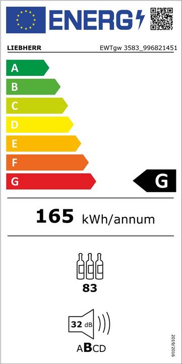 Energy Label Liebherr Built-in wine temperature control cabinet