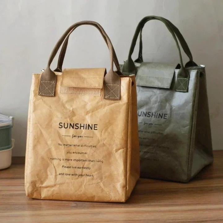Actual product image Alopini Paper lunch bag Waterproof insulation bag extend and thicken aluminium foil