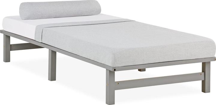 Actual product image Jamb Pallet bed Wooden bed 90x200cm solid wood white (90 x 200 cm)