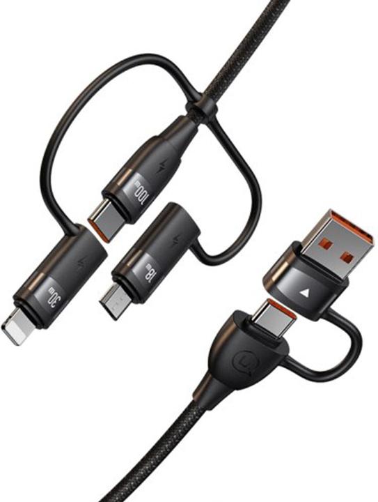 Immagine prodotto Usams US-SJ645 U85 PD100W Cavo di ricarica rapida da A+C a C+L+M 6in1 da 1,2 m (1.20 m, USB 3.2 Gen 1)