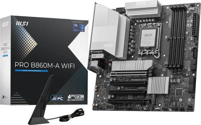 Actual product image MSI PRO B860M-A WIFI (Socket S1, Intel B860, mATX)