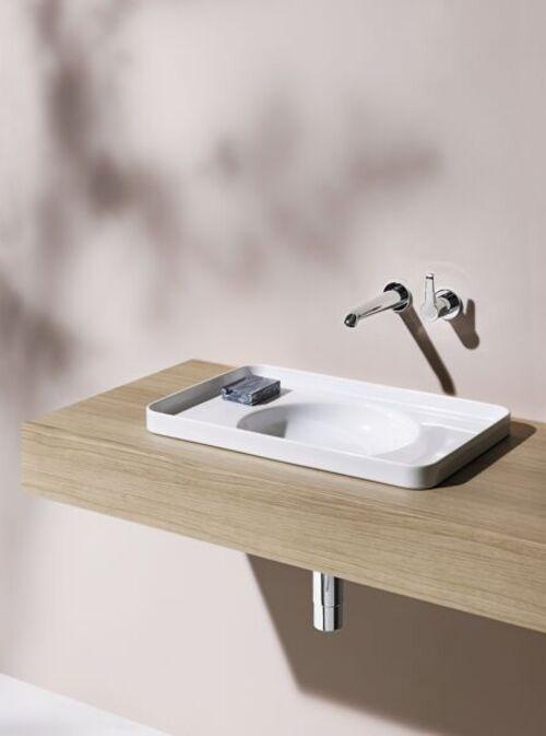 Image du produit Laufen Vasque encastrée VAL v ob avec trop-plein sans trou de robinetterie blanc LCC (360 mm, 550 mm)