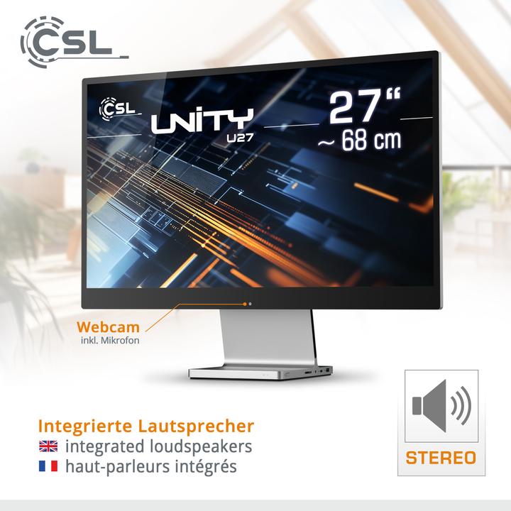 Image du produit CSL All-in-One-PC Unity U27 1000 Go 16 Go RAM Win 11 Pro (Intel Core i5-1235U, 16 Go, 1000 Go, Intel Iris Graphics)