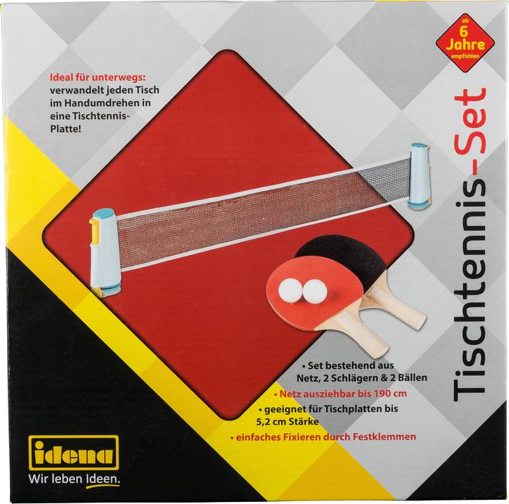 Actual product image Idena Table Tennis Set Net,2 Rackets,2 Balls