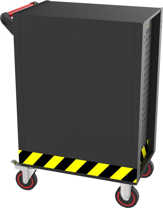 Actual product image KS Tools ECOline BLACK/RED/YELLOW workshop trolley with 7 drawers ( 897.1007 ) (7 x)