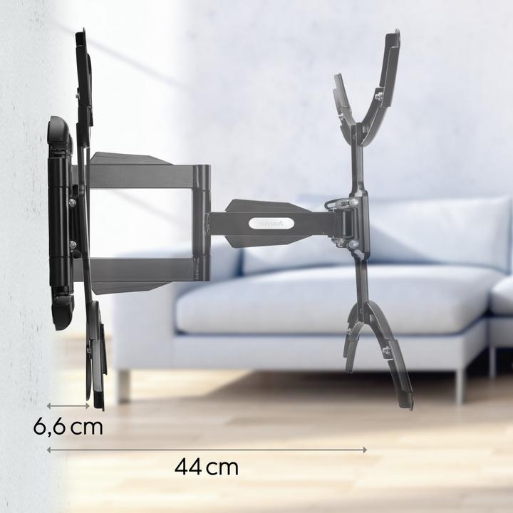 Produktbild Hama TV-Wandhalterung FULLMOTION, 3 Sterne, 229 cm (90"), Schwarz (Wand, 90.16", 50 kg)