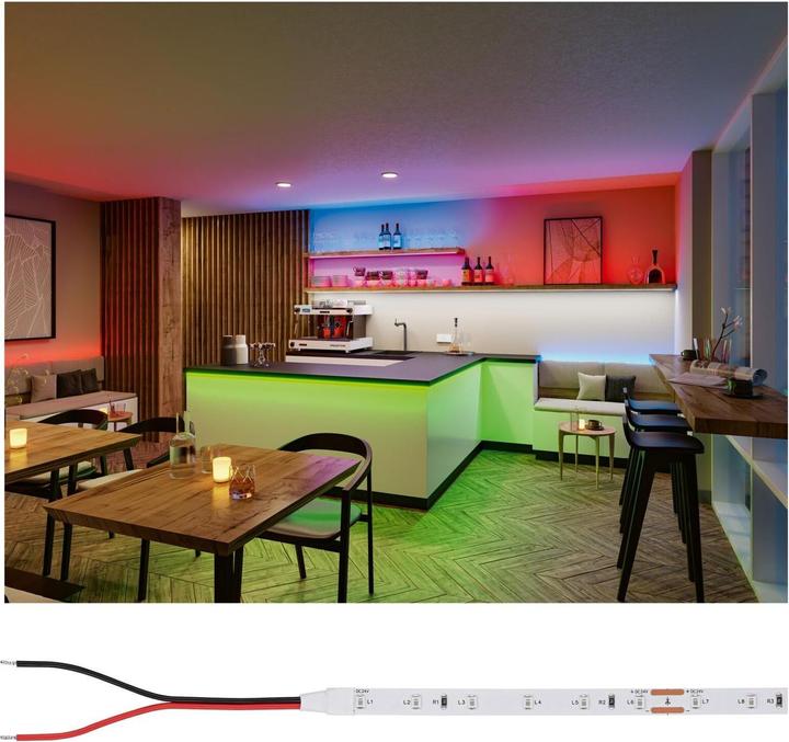 Immagine prodotto Paulmann Pro Strip Argento P25 (Rosso, 500 cm, Interno)
