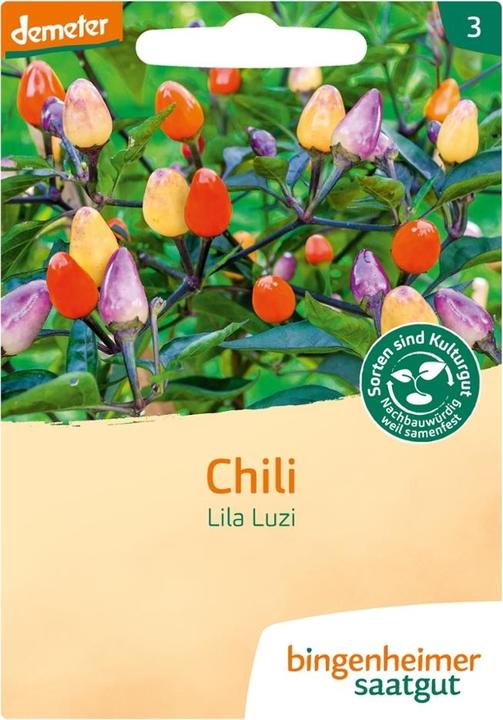 Actual product image Bingenheimer Saatgut Chilli Lila Luzi