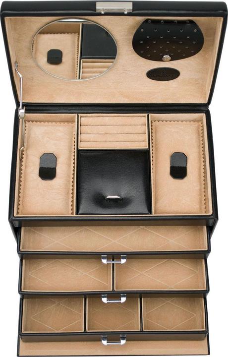 Image du produit Windrose Coffret à bijoux Merino 9 - Noir