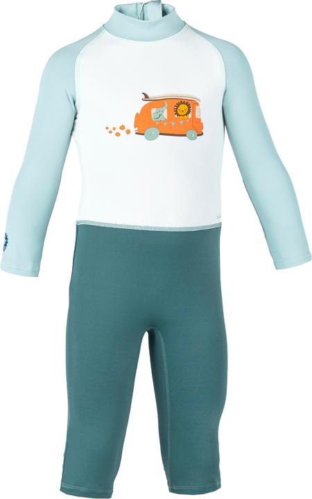 Nabaiji UV-Schwimmanzug langarm Baby - blau Print