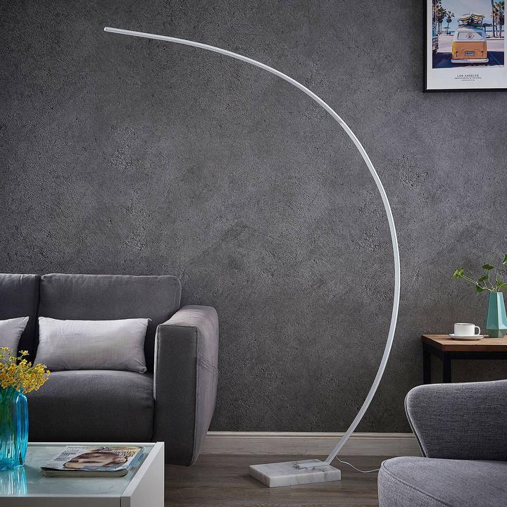 Produktbild Lindby Kendra LED-Bogenstehleuchte, weiss (2140 lm)