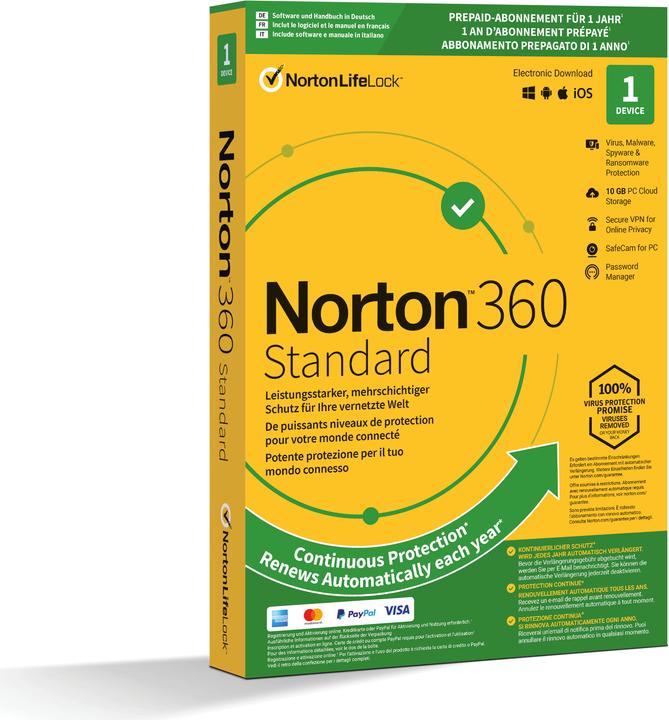 Norton 360 Standard (1 Utilisateur, 12 mois)