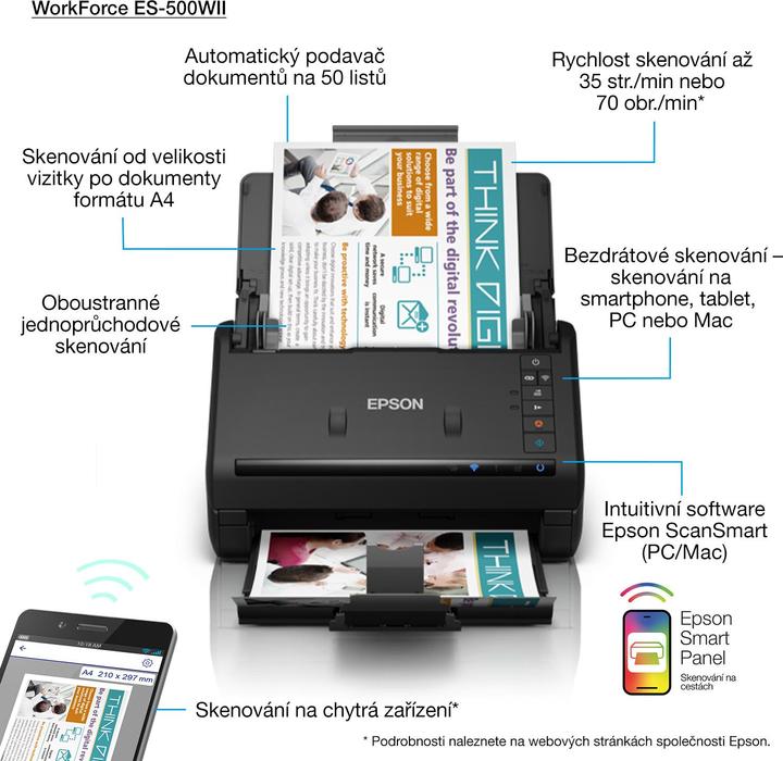 Produktbild Epson WorkForce ES-500WII (USB)