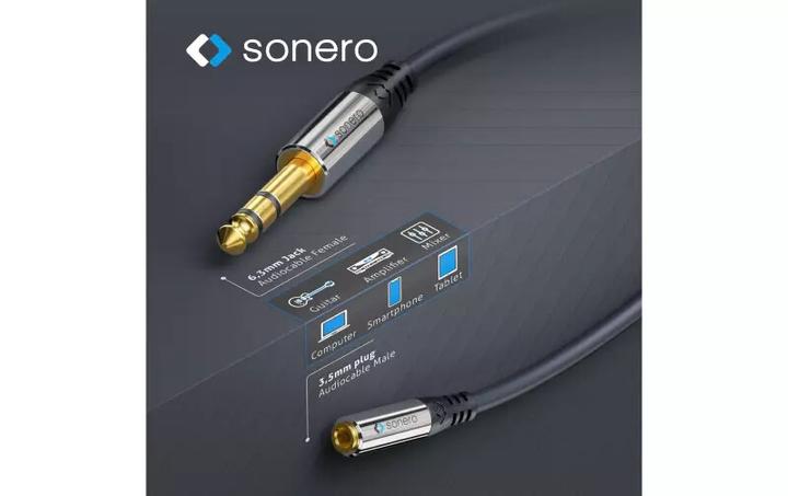 Produktbild Sonero 6,3 mm – 3,5 mm (0.25 m, 6.3mm Klinke (Jack), 3.5mm Klinke (AUX))