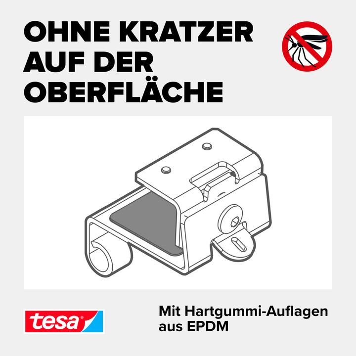 Produktbild tesa FALT Insektenschutz Adapter für Türen, Tür-Klemme für die Montage ohne Bohren oder Schrauben