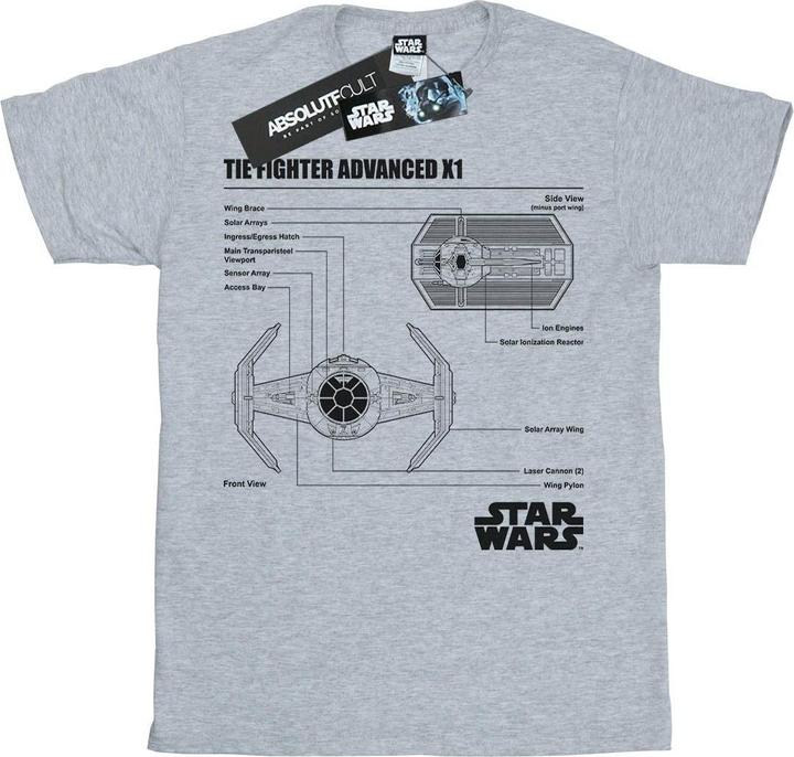 Star Wars TIE Fighter X1 Blueprint TShirt