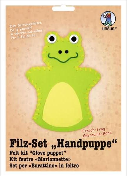 Actual product image Ursus Felt set hand puppet frog